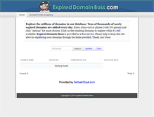 Tablet Screenshot of expireddomainboss.com